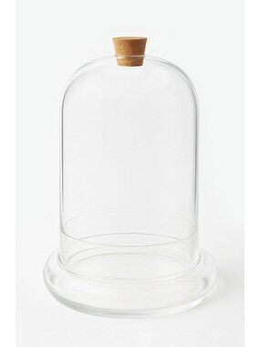 Large Handblown Glass Terrarium with Cork Stopper & Air Flow Opening - Cloche